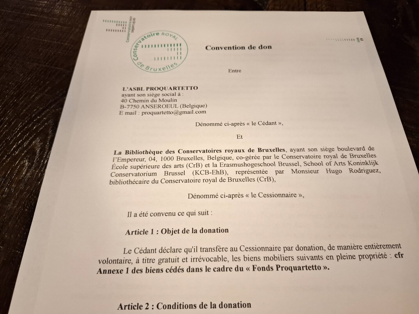 Fonds Proquartetto